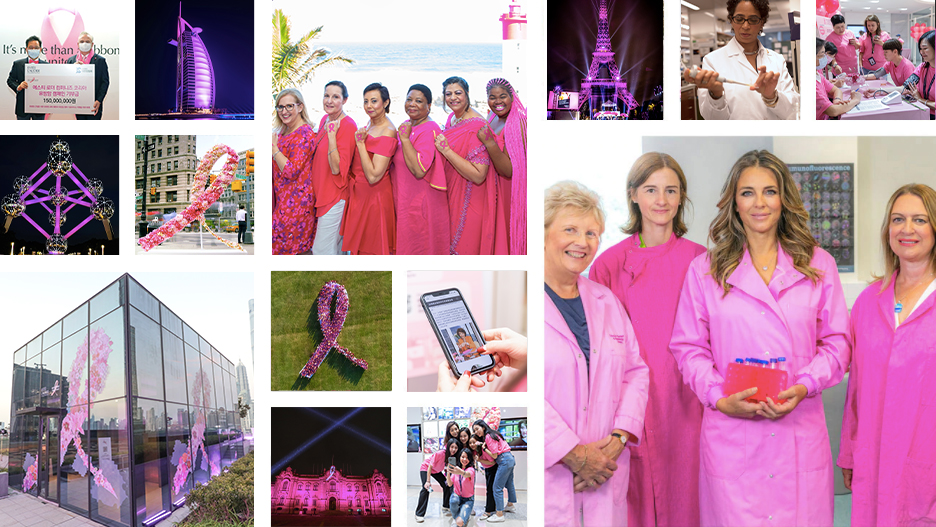 Collage of images of the Breast Cancer Campaign